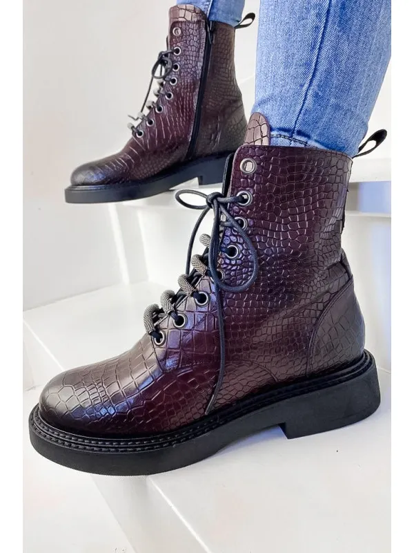 Bottines E112E9 Mulberry - Semerdjian