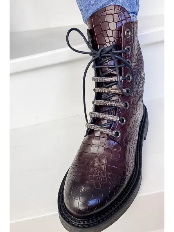 Bottines E112E9 Mulberry - Semerdjian